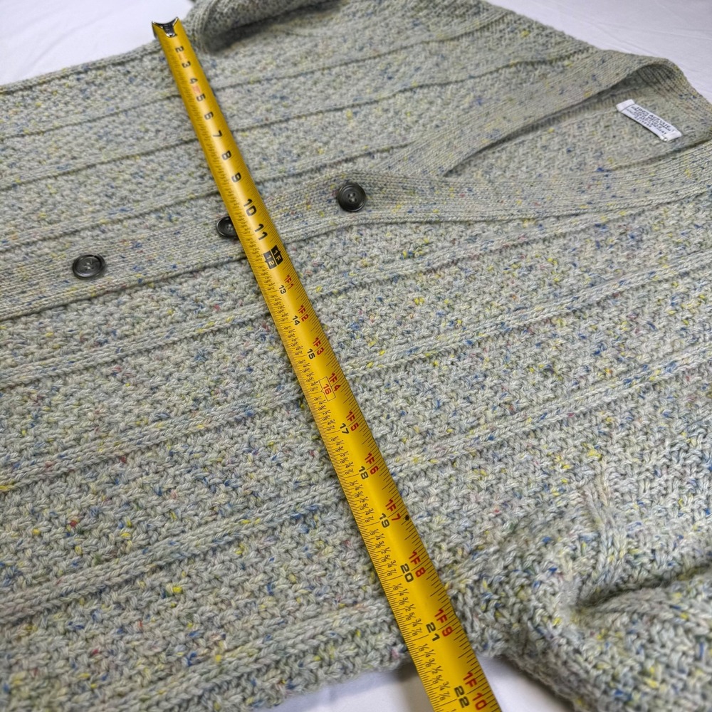 Vintage Van Heusen Acrylic Chunky Cardigan Men's Size Med Made In USA Grandpa - Picture 5 of 6